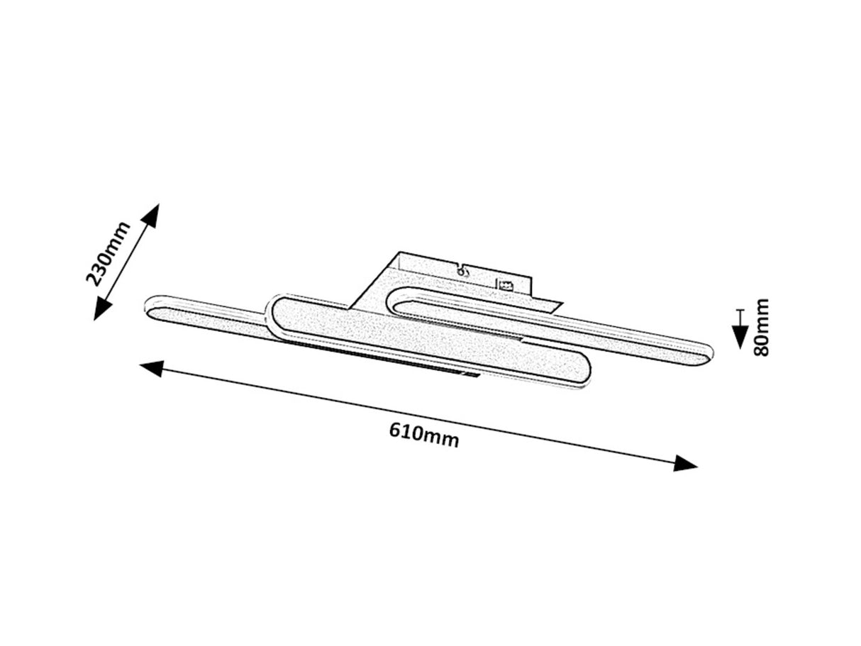 Plafoniera LED Sindri, negru, 18W, 950lm, 3000K/4000K, IP20, Rabalux, 71051