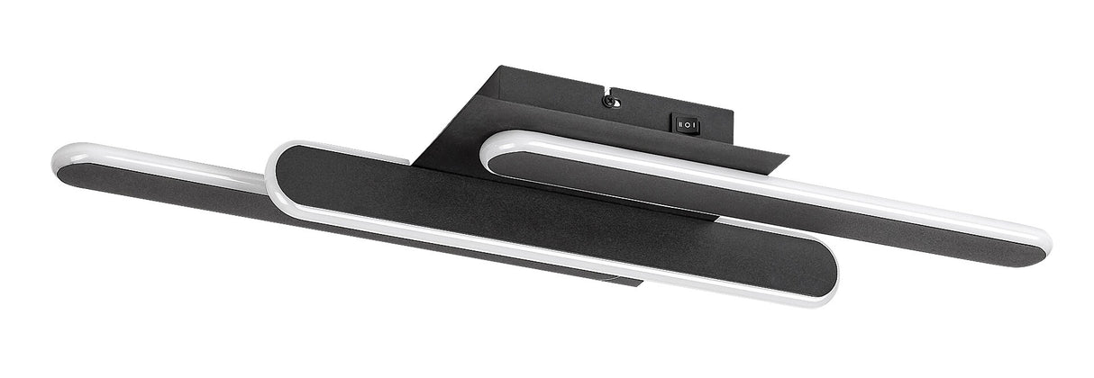 Plafoniera LED Sindri, negru, 18W, 950lm, 3000K/4000K, IP20, Rabalux, 71051