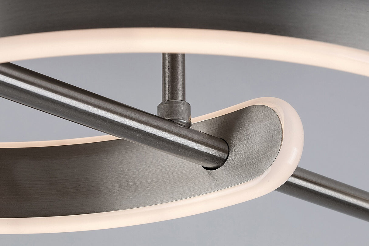 Plafoniera LED Jarnelle, crom satin, 30W, 2150lm, 3000K, IP20, Rabalux, 71052