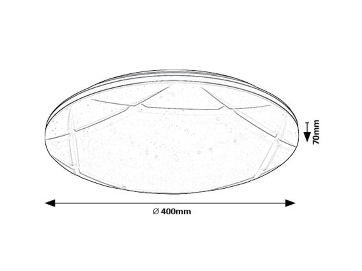 Plafoniera LED Oswald2, argintiu, 24W, 1800lm, 4000K, IP20, Rabalux, 71053