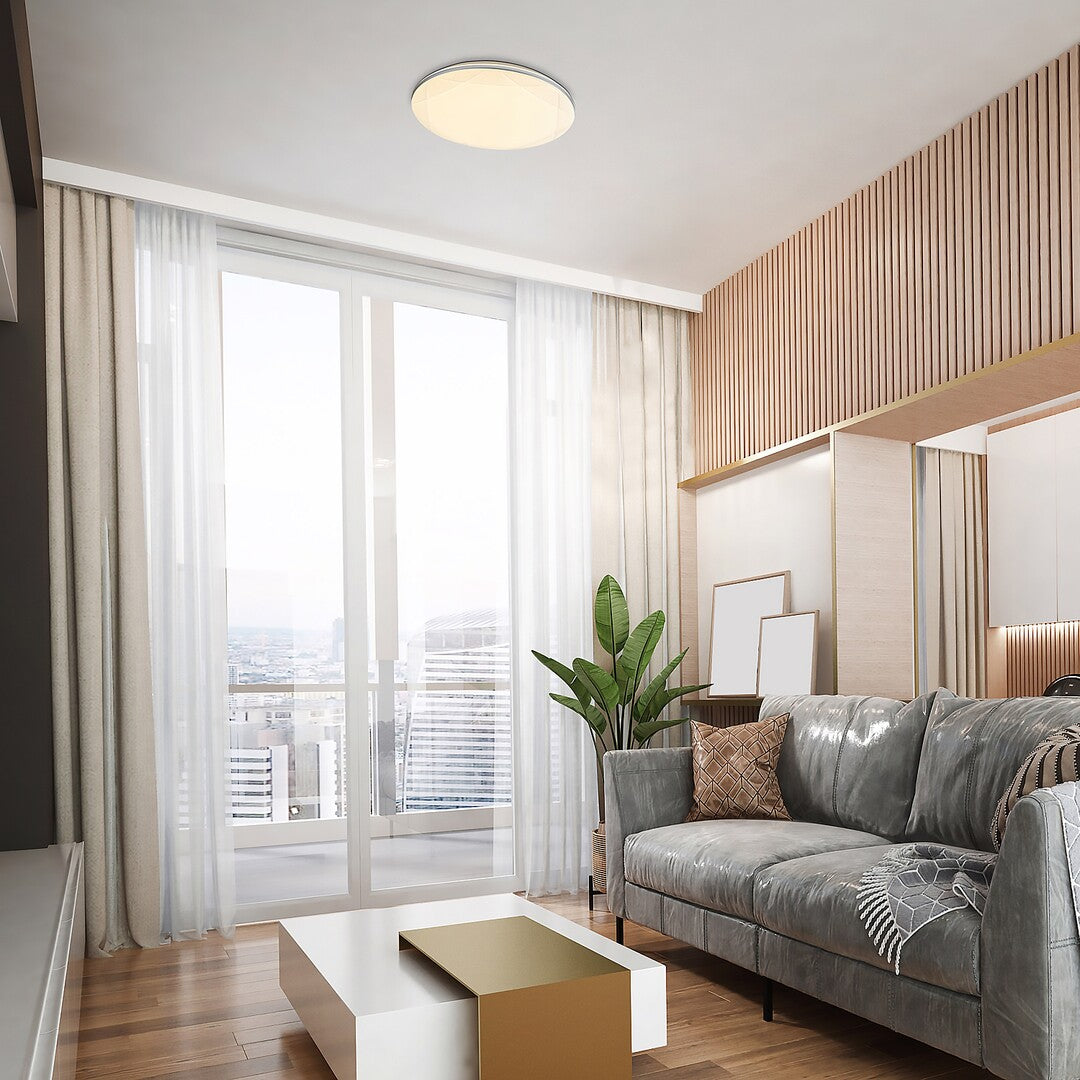 Plafoniera LED Oswald2, argintiu, 24W, 1800lm, 4000K, IP20, Rabalux, 71053