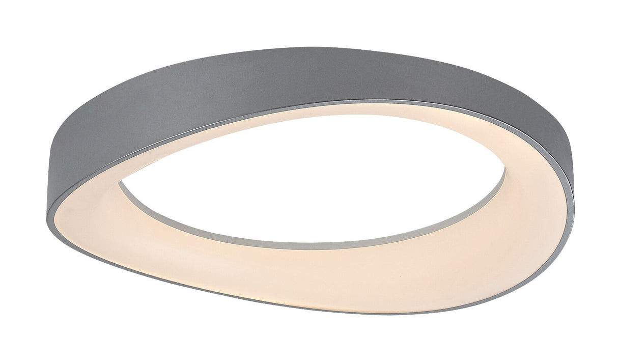 Plafoniera LED Iliana, argintiu, 38W, 2600lm, 3000K, L.42cm, IP20, Rabalux, 71055