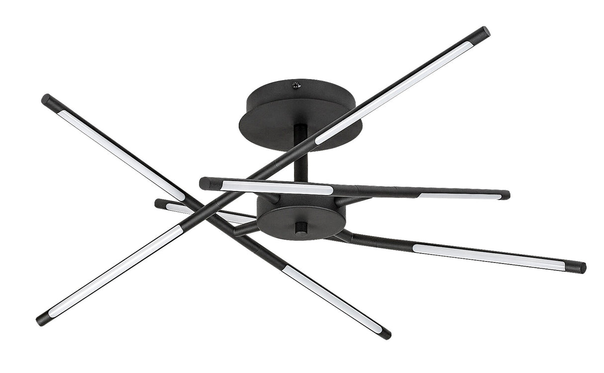 Plafoniera LED Henli, negru mat, 30W, 1300lm, 3000K, L.76cm, IP20, Rabalux, 71056