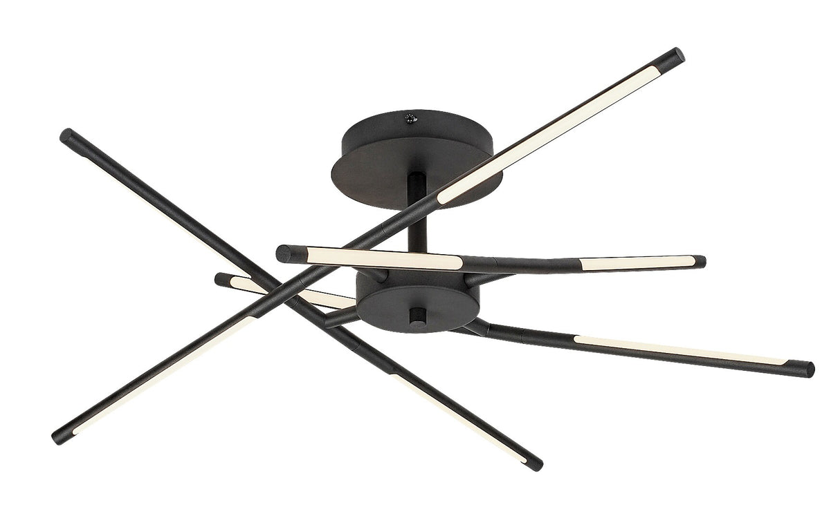 Plafoniera LED Henli, negru mat, 30W, 1300lm, 3000K, L.76cm, IP20, Rabalux, 71056