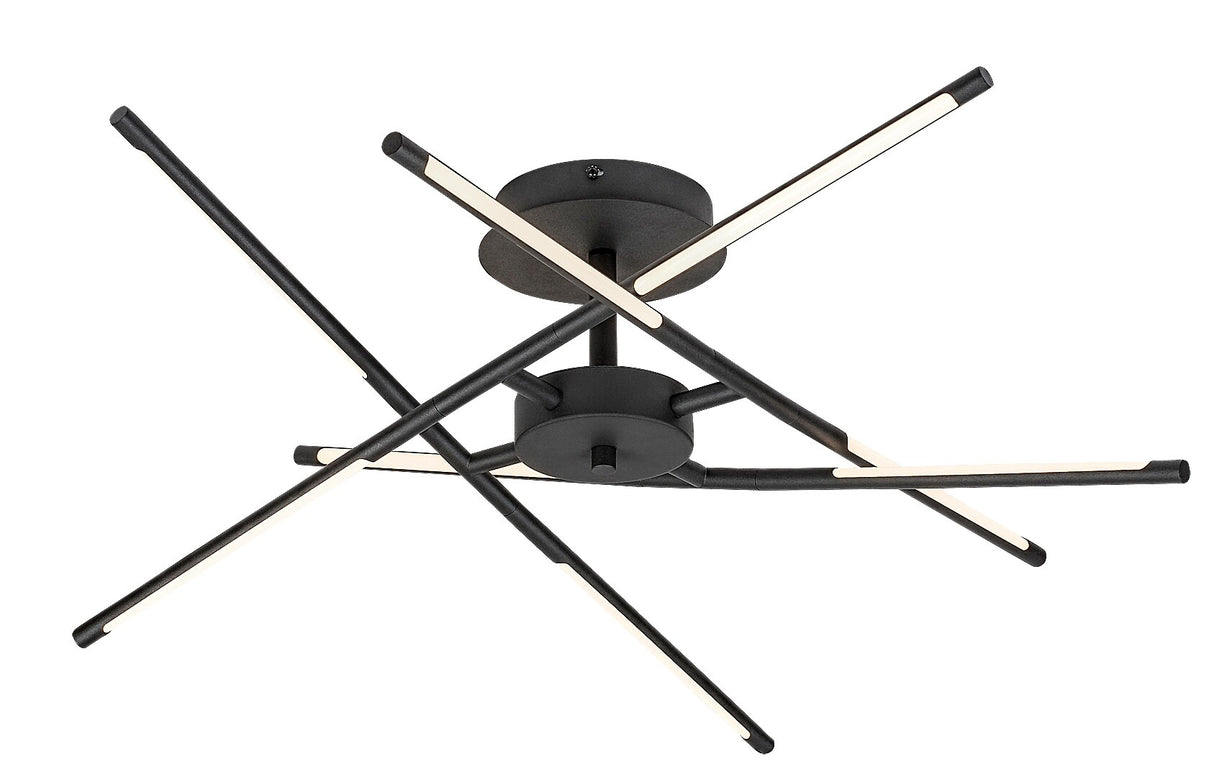 Plafoniera LED Henli, negru mat, 30W, 1300lm, 3000K, L.76cm, IP20, Rabalux, 71056