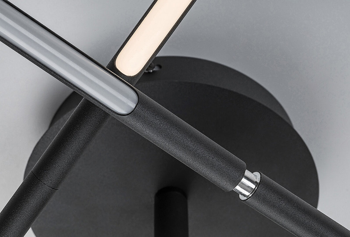 Plafoniera LED Henli, negru mat, 30W, 1300lm, 3000K, L.76cm, IP20, Rabalux, 71056