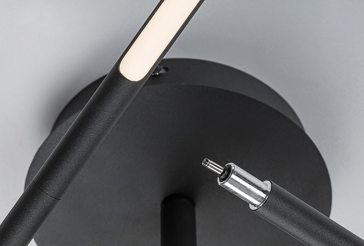 Plafoniera LED Henli, negru mat, 30W, 1300lm, 3000K, L.76cm, IP20, Rabalux, 71056