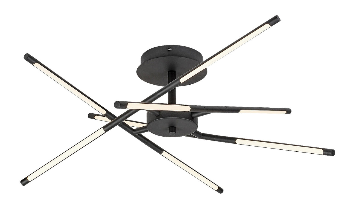 Plafoniera LED Henli, negru mat, 30W, 1300lm, 3000K, L.76cm, IP20, Rabalux, 71056