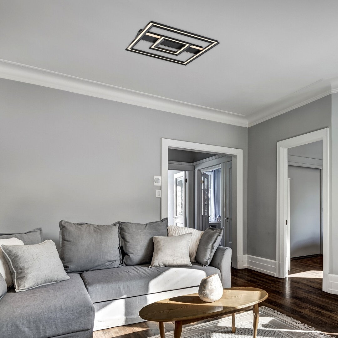 Plafoniera LED Sidona, negru, 48W, 2300lm,3000K, IP20, Rabalux, 71071