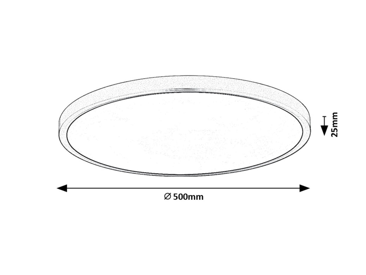 Plafoniera LED Paulos, negru, 48W, 3000lm, 4000K, IP20, Rabalux, 71074