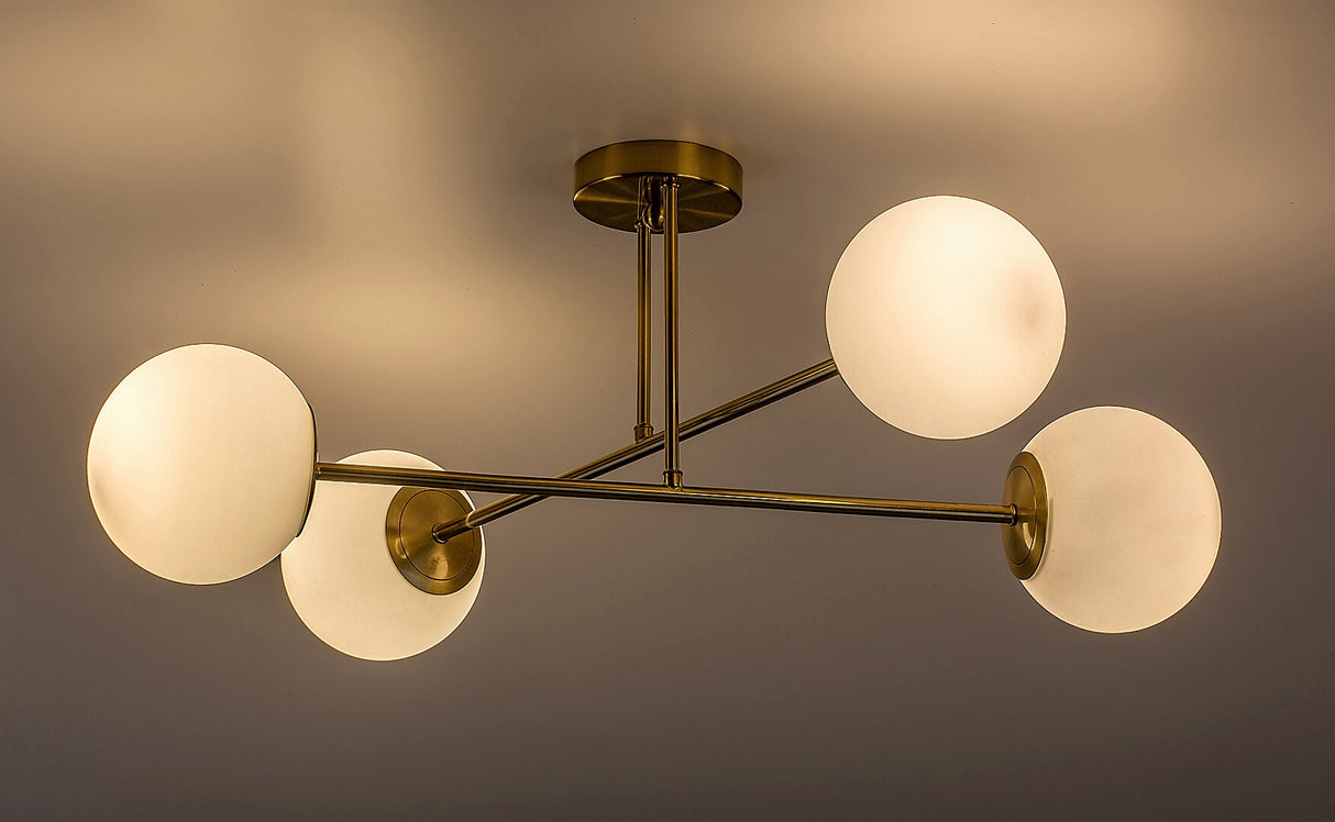 Plafoniera Kiara, auriu, 4xE27, L.77cm, IP20, Rabalux, 71082