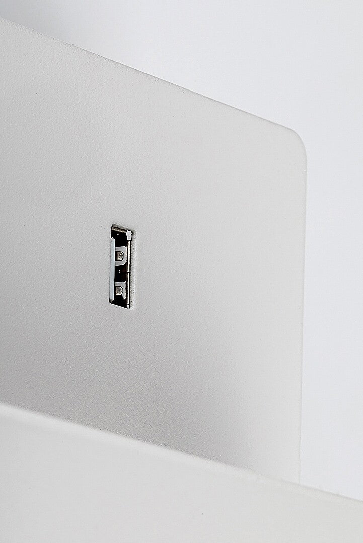 Aplica Tacito, 1xGU10, alb, reglabila, USB, Rabalux 71090