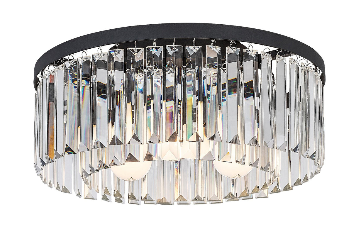 Plafoniera Eloisa, negru+sticla transparenta, 3xE27, IP20, Rabalux, 71093