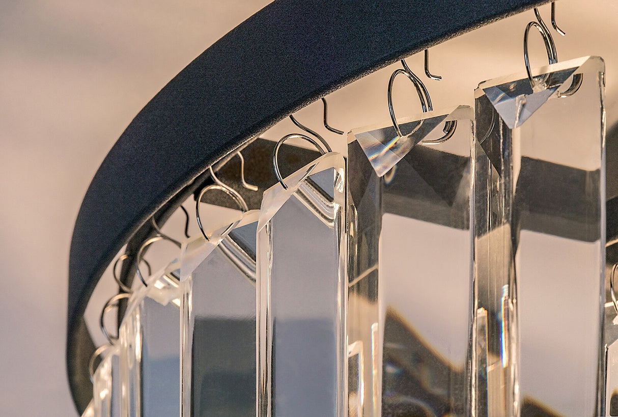 Plafoniera Eloisa, negru+sticla transparenta, 3xE27, IP20, Rabalux, 71093