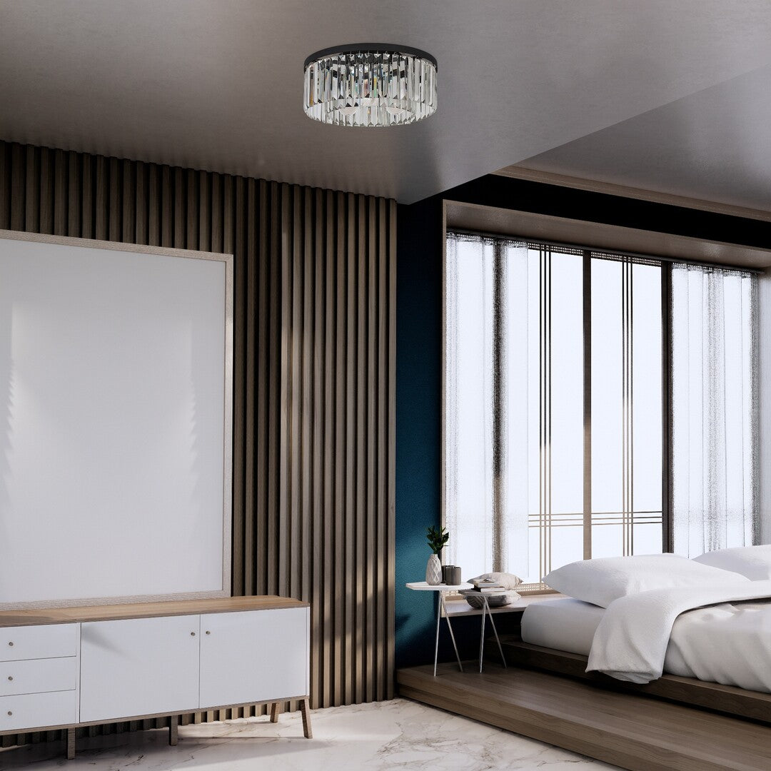 Plafoniera Eloisa, negru+sticla transparenta, 3xE27, IP20, Rabalux, 71093