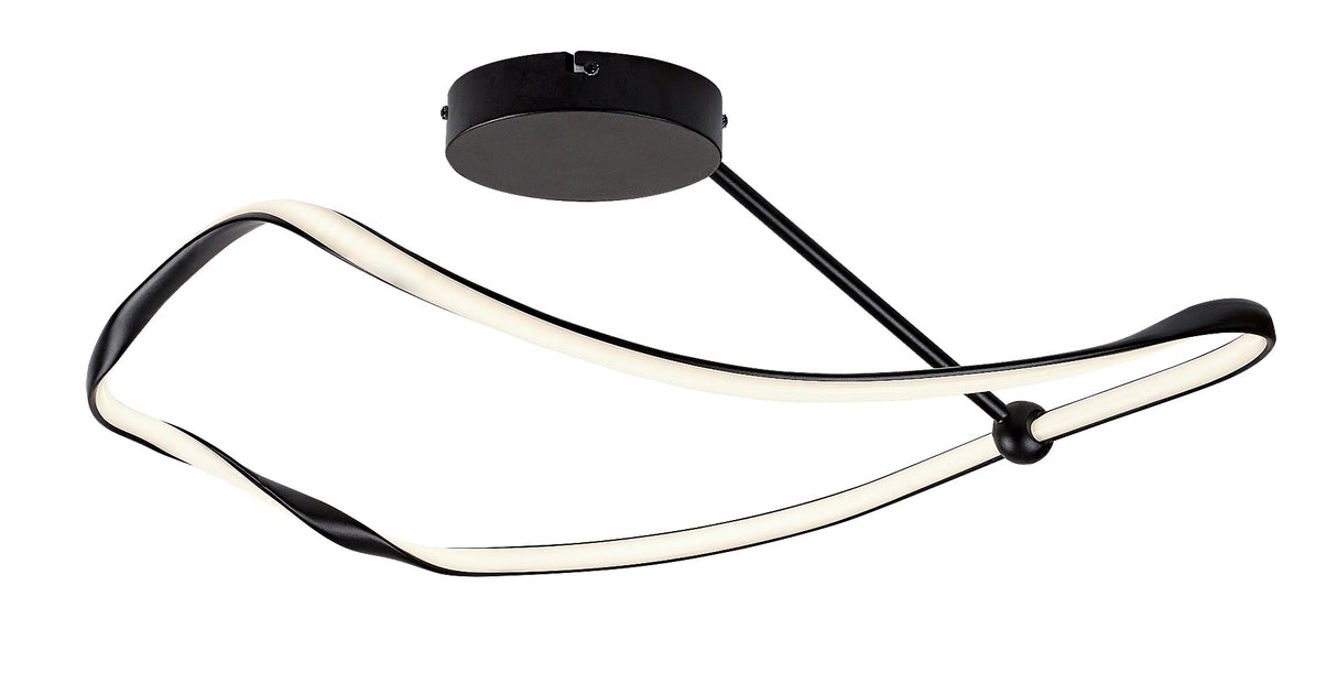 Plafoniera LED Mirossi, negru mat, 38W, 2240lm, 4000K, L.63cm, IP20, Rabalux, 71094