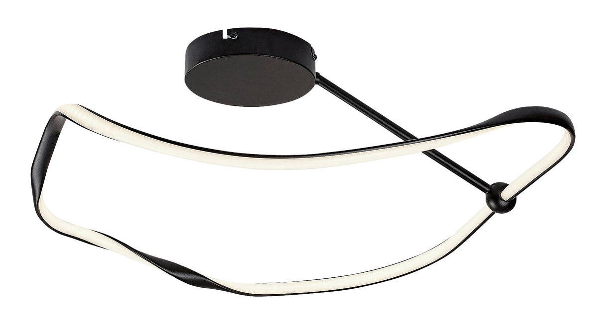 Plafoniera LED Mirossi, negru mat, 38W, 2240lm, 4000K, L.63cm, IP20, Rabalux, 71094