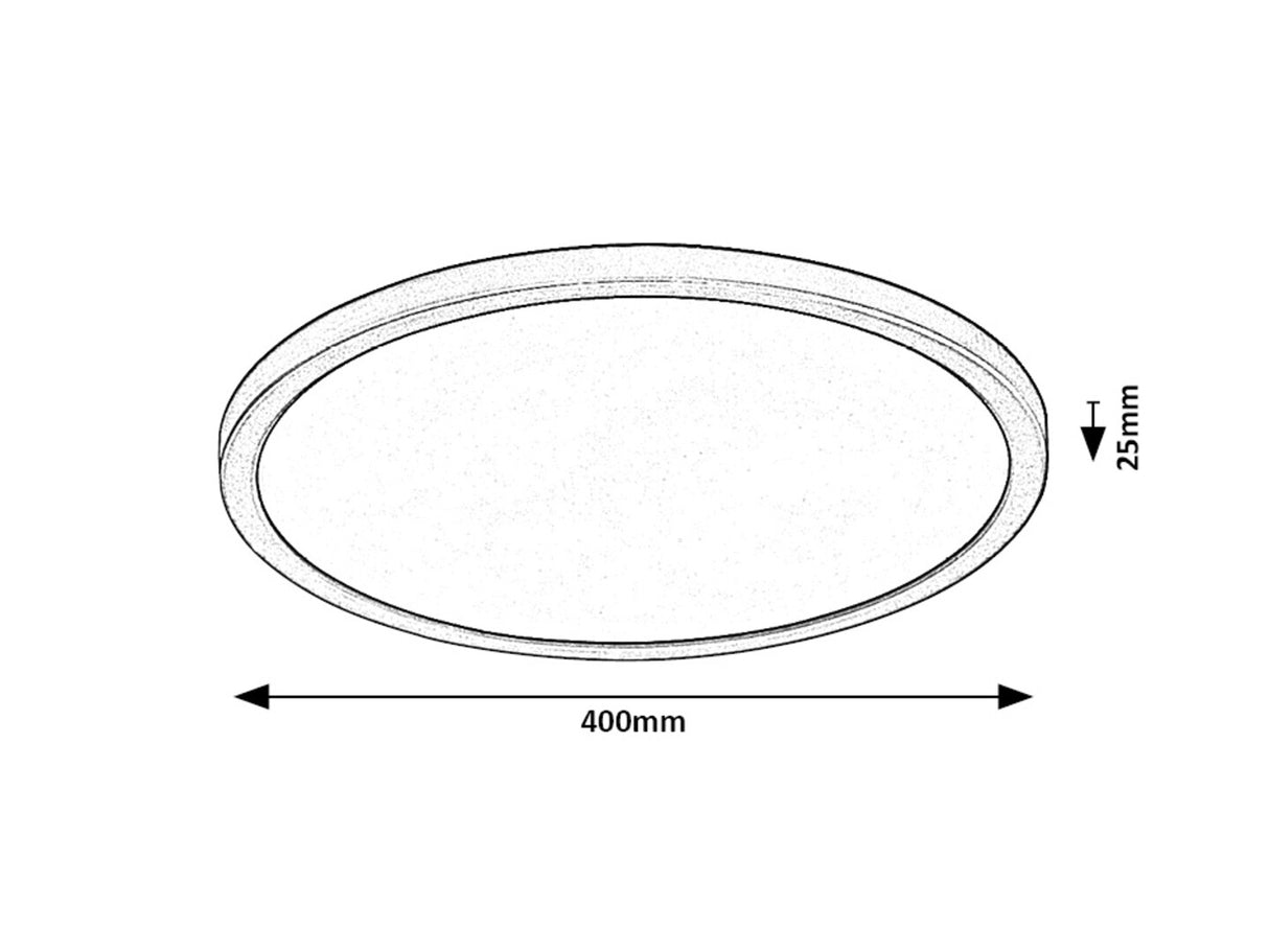 Plafoniera LED Gonzalo, negru, 36W, 3000K/4000K/6000K, IP20, Rabalux, 71097