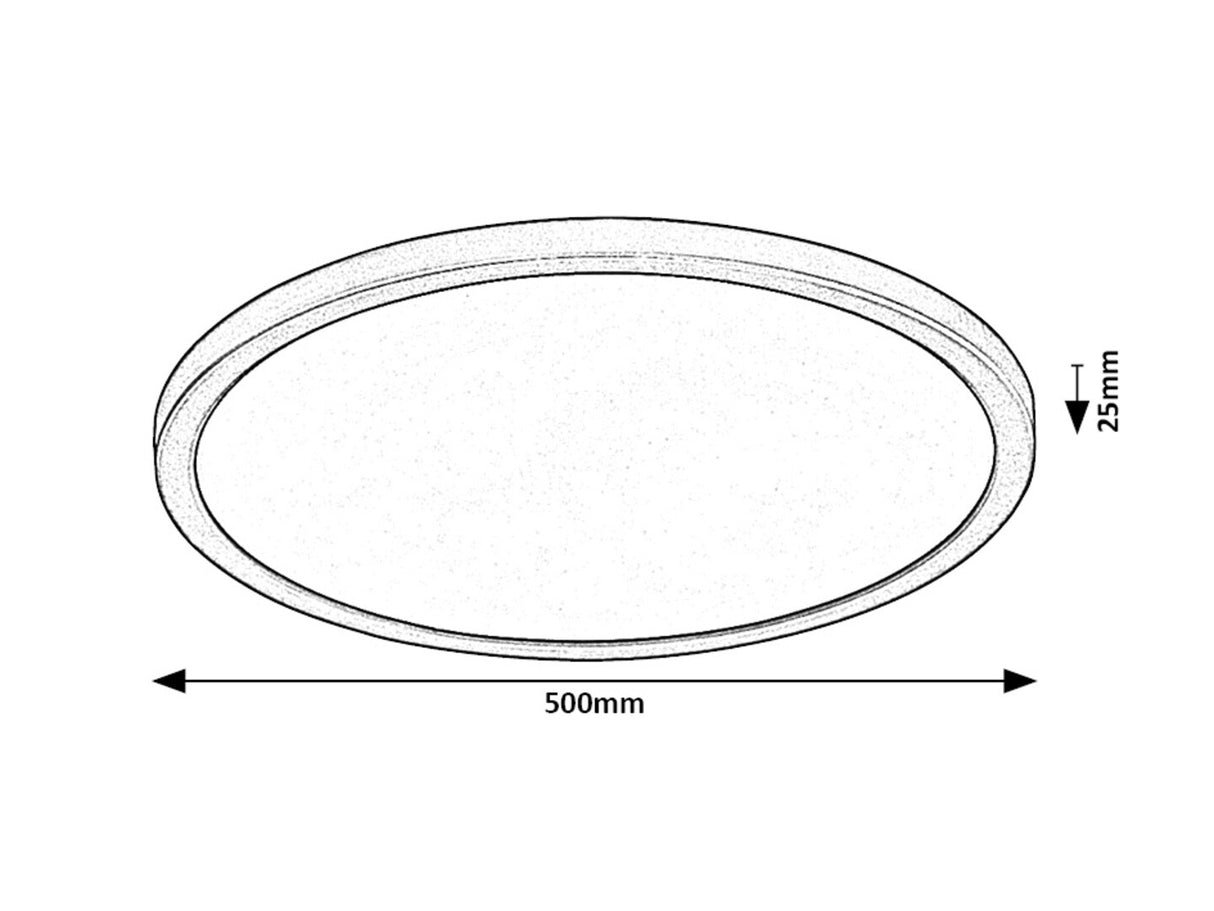 Plafoniera LED Gonzalo, negru, 36W, 2750lm, 3000K/4000K/6000K, IP20, Rabalux, 71098
