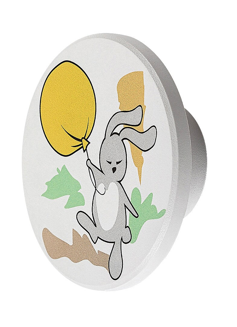 Aplica pentru copii Hopply, alb, LED 9W, 800lm, 3000, 4000, 6500K, D.12,IP20, Rabalux, 71100