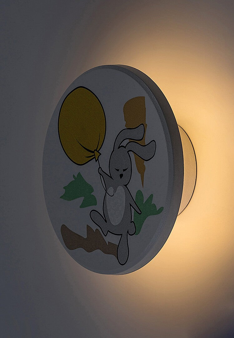 Aplica pentru copii Hopply, alb, LED 9W, 800lm, 3000, 4000, 6500K, D.12,IP20, Rabalux, 71100