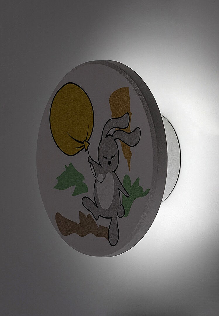 Aplica pentru copii Hopply, alb, LED 9W, 800lm, 3000, 4000, 6500K, D.12,IP20, Rabalux, 71100