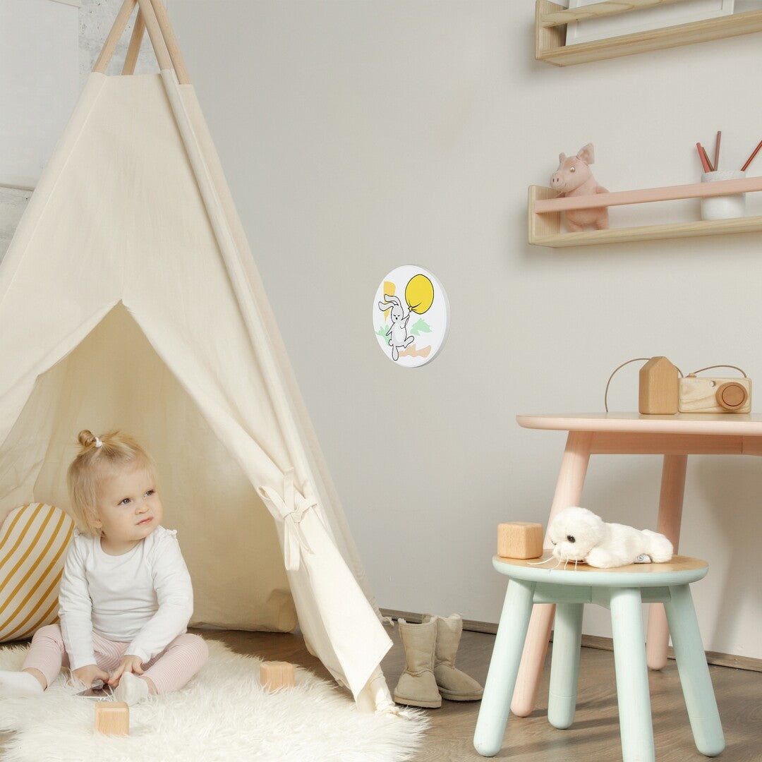 Aplica pentru copii Hopply, alb, LED 9W, 800lm, 3000, 4000, 6500K, D.12,IP20, Rabalux, 71100