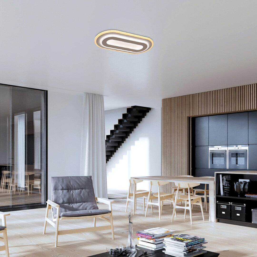 Plafoniera LED Prue, alb, 40W, 2460lm, 3000K+6000K, IP20, Rabalux, 71110