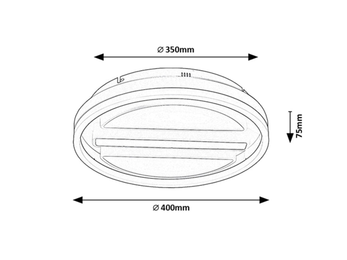 Plafoniera LED Gremin, alb, 55W, 2750lm, 3000K+6000K, IP20, Rabalux, 71112
