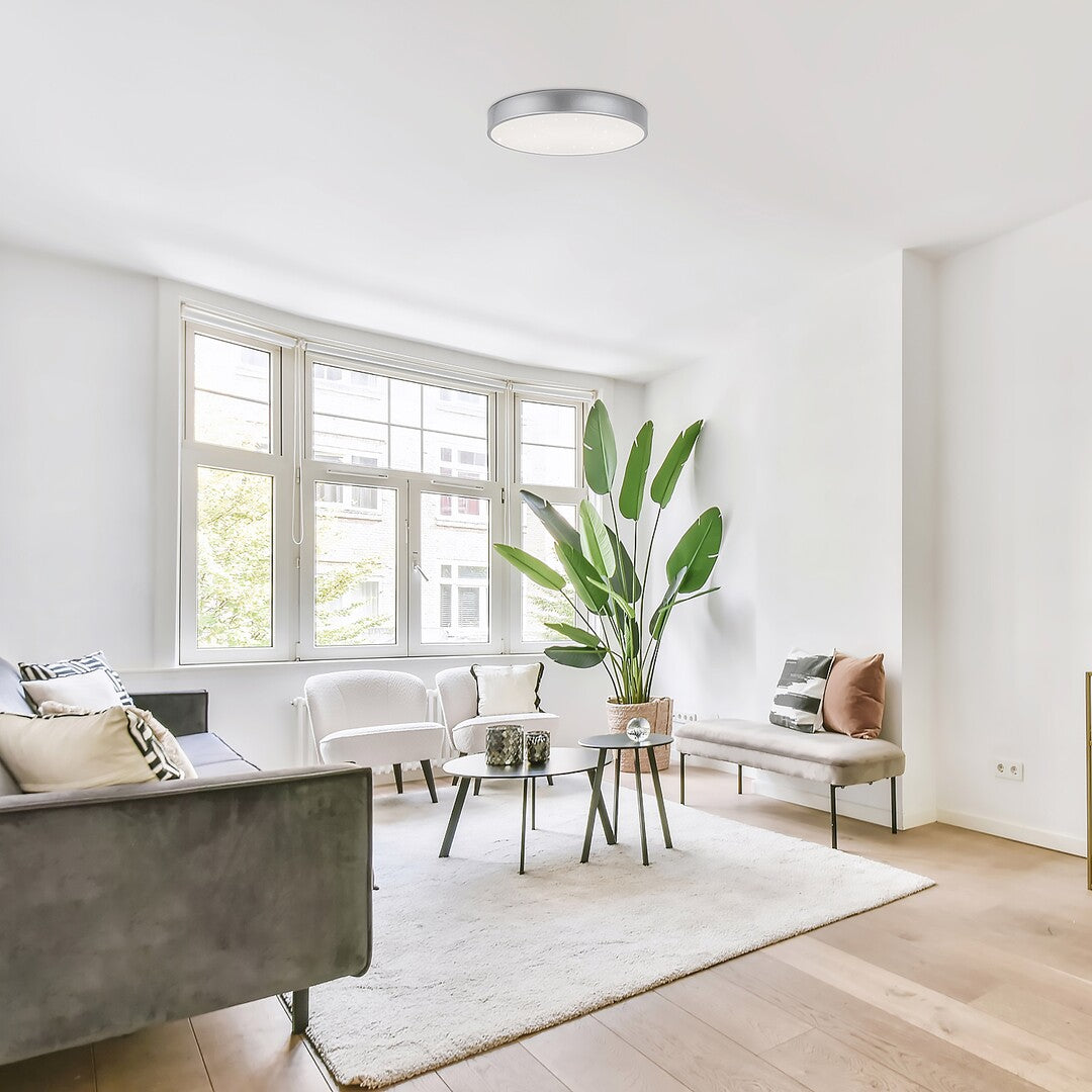 Plafoniera LED Octav2, argintiu, 24W, 1200lm, 4000K, IP20, Rabalux, 71135