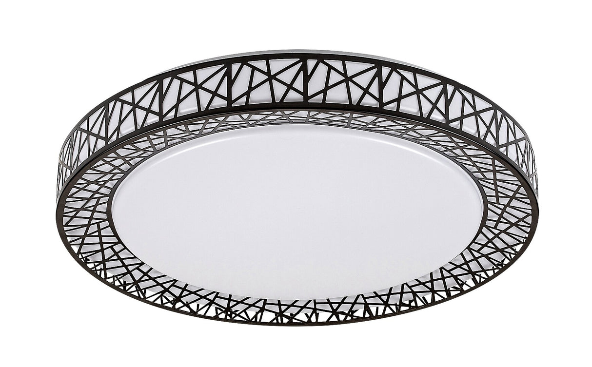 Plafoniera LED Nilin, negru, 48W, 3400lm, 3000K-4000K-6500K, telecomanda, D.49cm, IP20, Rabalux, 71140