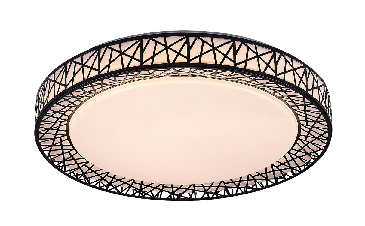 Plafoniera LED Nilin, negru, 48W, 3400lm, 3000K-4000K-6500K, telecomanda, D.49cm, IP20, Rabalux, 71140