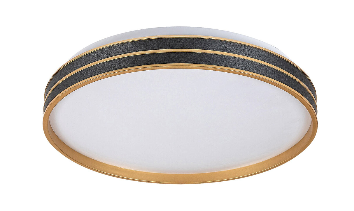 Plafoniera LED Gandor, negru/auriu, 24W, 1850lm, 3000K-6500K, telecomanda, D.39 cm, IP20, Rabalux, 71141