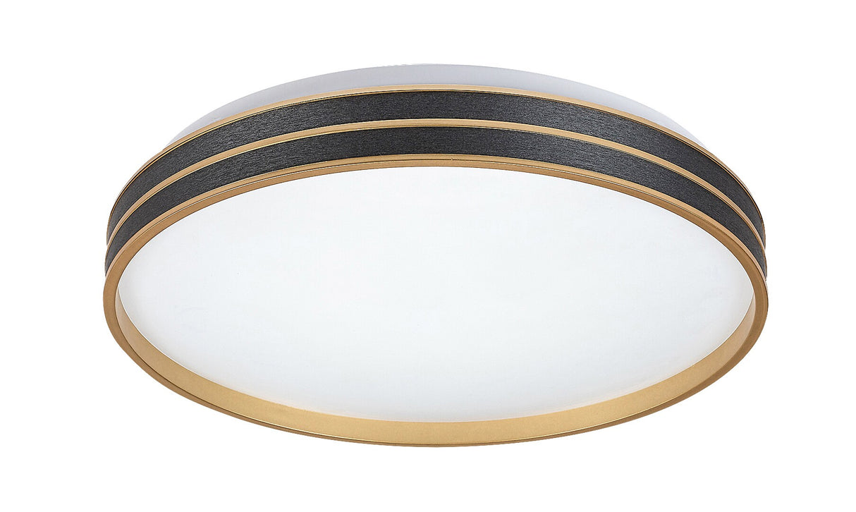 Plafoniera LED Gandor, negru/auriu, 24W, 1850lm, 3000K-6500K, telecomanda, D.39 cm, IP20, Rabalux, 71141