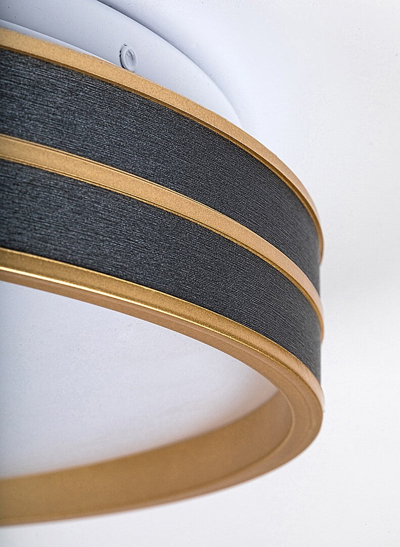 Plafoniera LED Gandor, negru/auriu, 24W, 1850lm, 3000K-6500K, telecomanda, D.39 cm, IP20, Rabalux, 71141