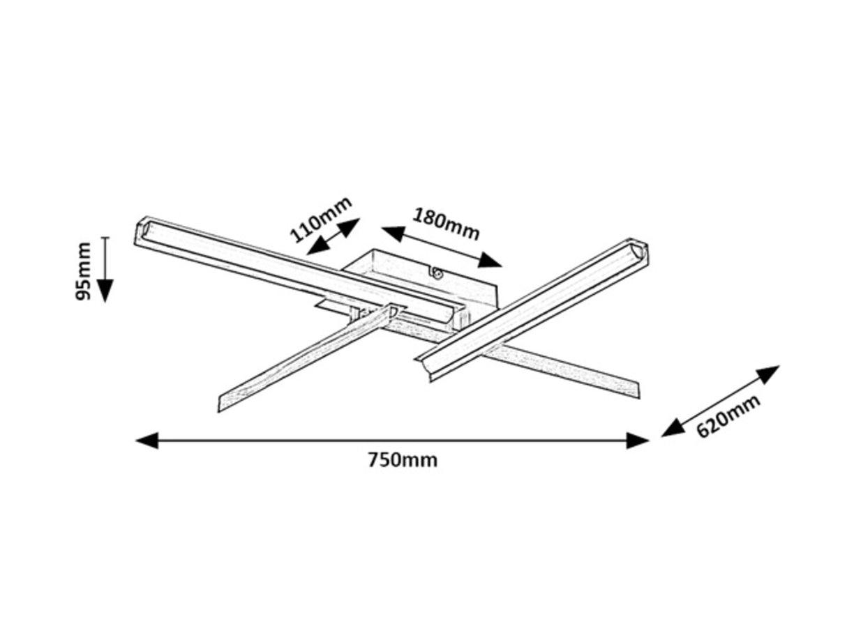 Plafoniera LED Remiel, 20W, 1200lm, 3000K, IP20, Rabalux, 71145