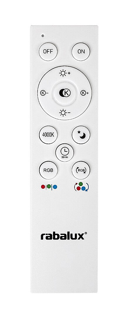 Plafoniera LED Arild, negru, 48W, 1850lm, 3000K/4000K/6000K, telecomanda, RGB, WIFI, BLUETOOTH, IP20, Rabalux, 71146