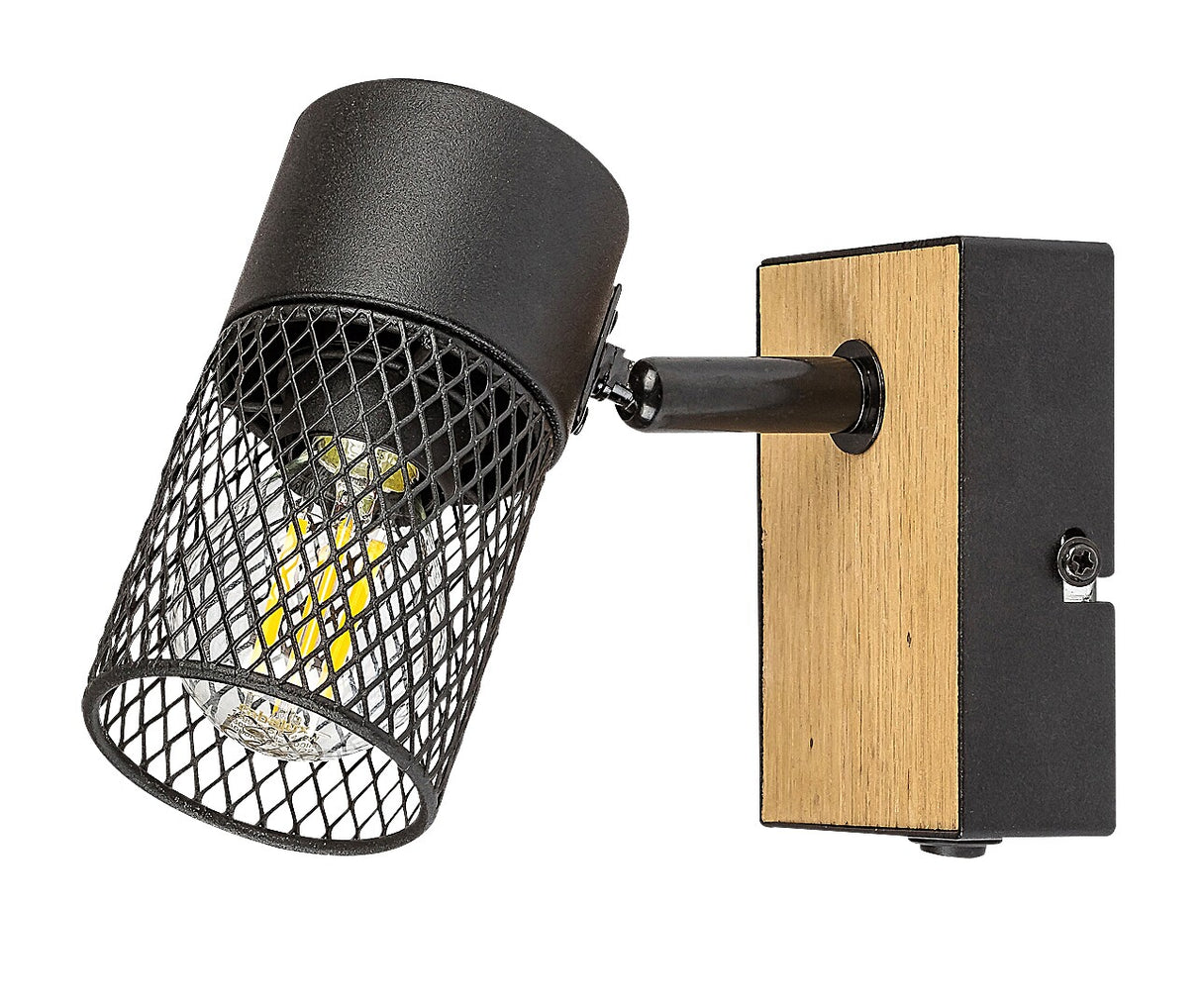 Aplica Metta, 1xE14, negru mat, lemn, Rabalux 71151
