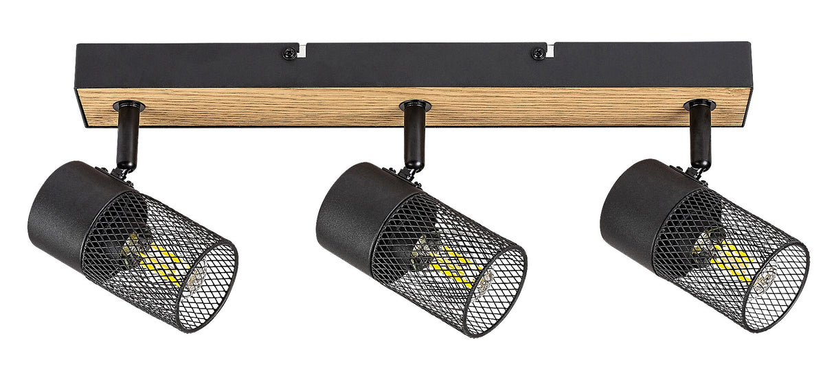 Plafoniera Metta, negru mat, 3xE14, L.41 cm, IP20, Rabalux, 71153