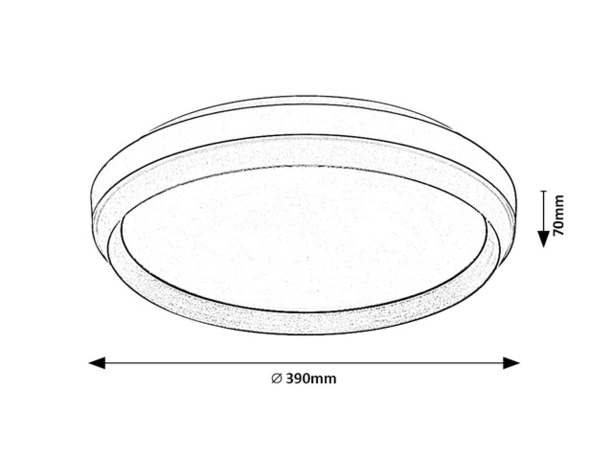 Plafoniera LED Fontana, maro, 24W, 1100lm, 3000K, D.39cm, IP20, Rabalux, 71159