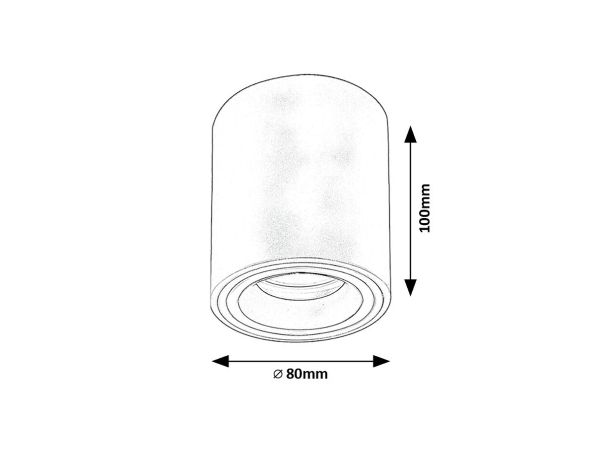 Plafoniera Kobald, negru, 1xGU10, IP20, Rabalux, 71160