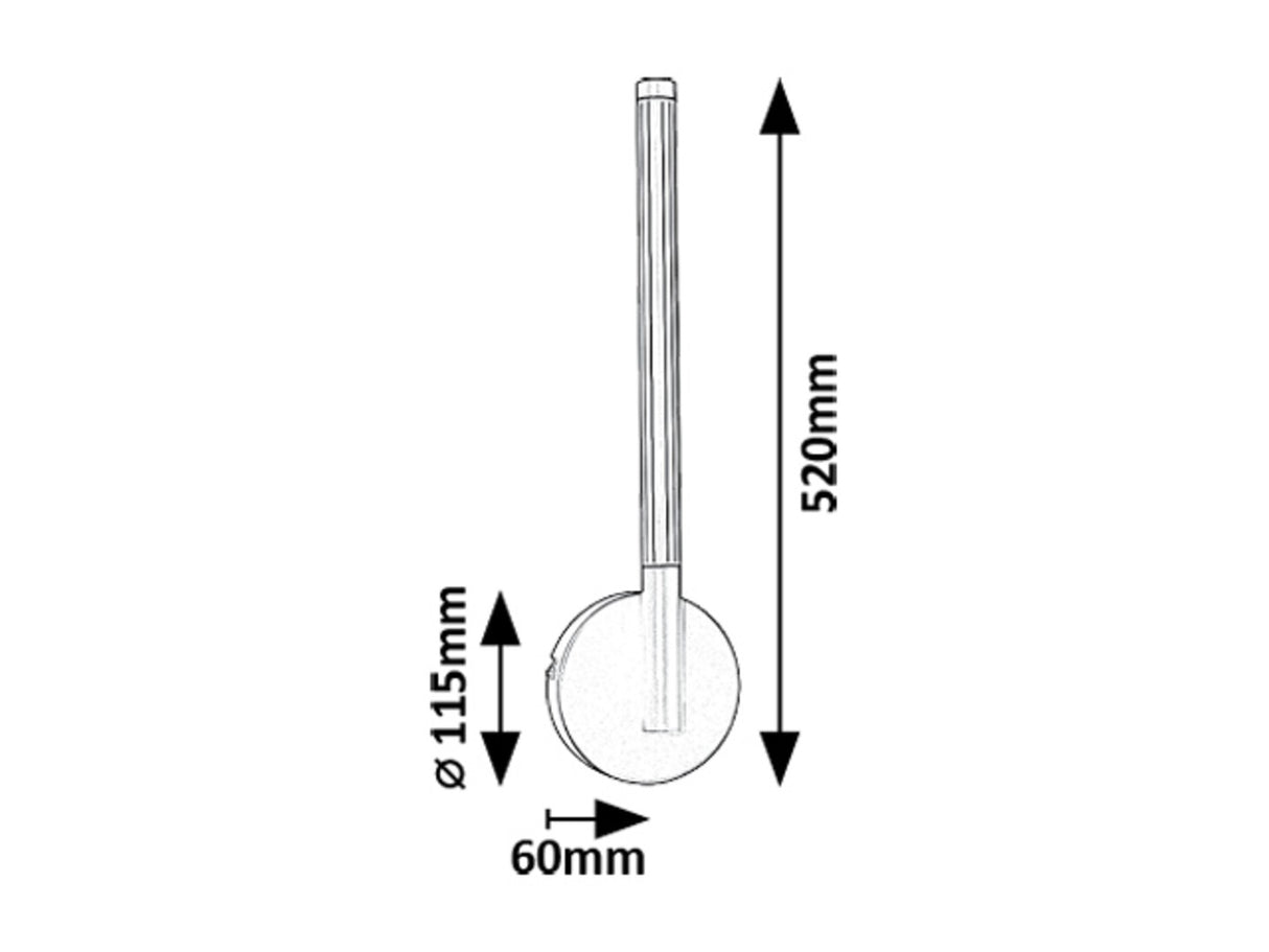 Aplica LED Nivaro, negru, 6W, 540lm, 3000K, IP20, Rabalux, 71167