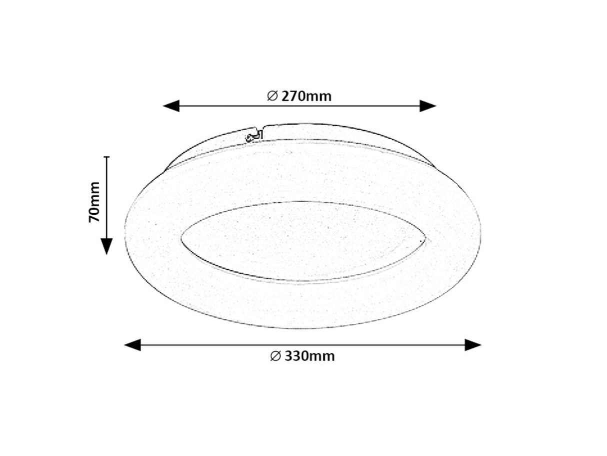 Plafoniera LED Celie, alb, 24W, 2550lm, 4000K, IP20, Rabalux, 71168