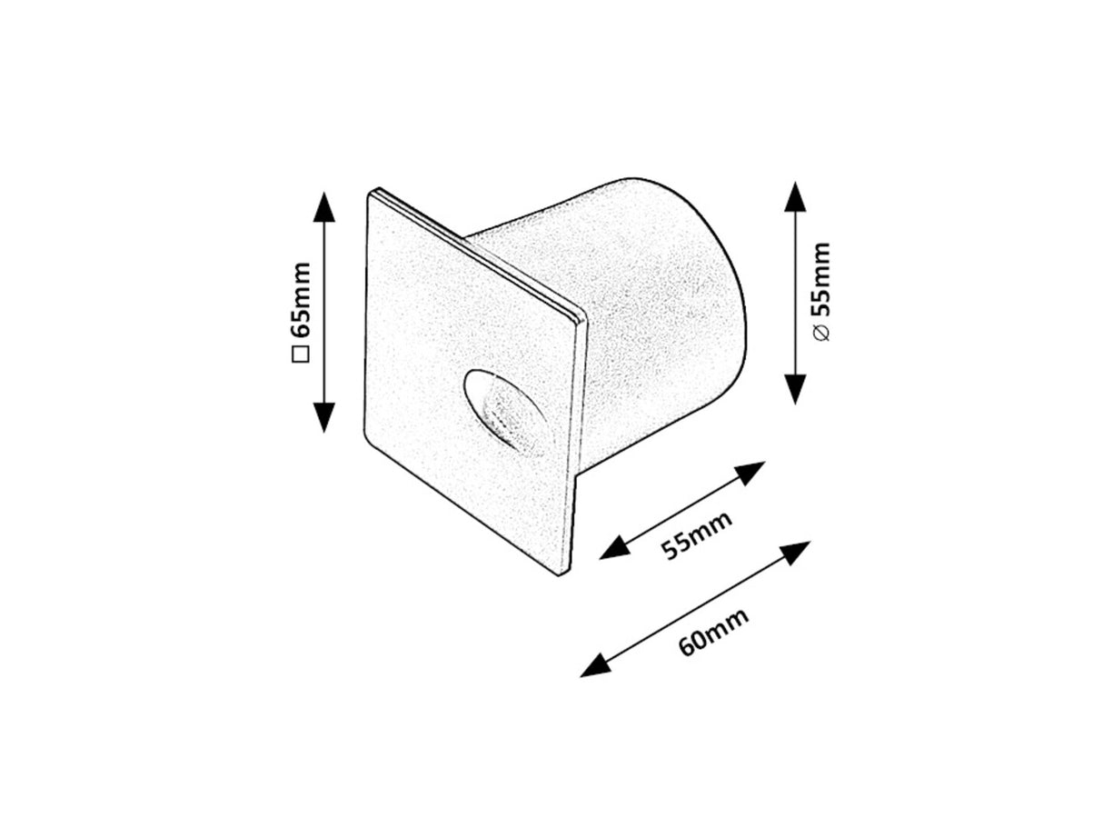 Spot LED incastrat Boven, alb, 3W, 10lm, 3000K, D.6,5cm, IP54, Rabalux, 71170