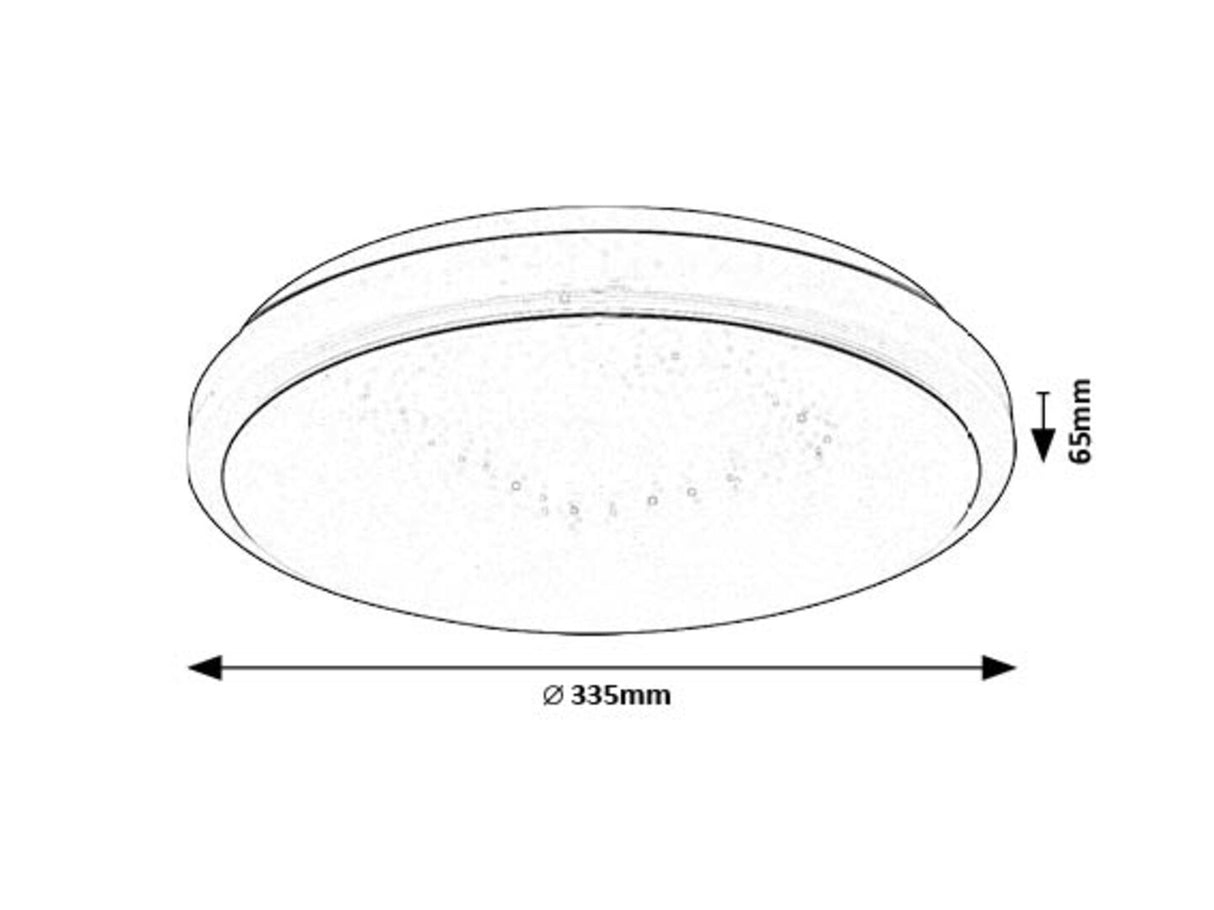 Plafoniera LED Trevor 2, alb, 18W, 1350lm, 3000K, D.33.5cm, IP20, Rabalux, 71182