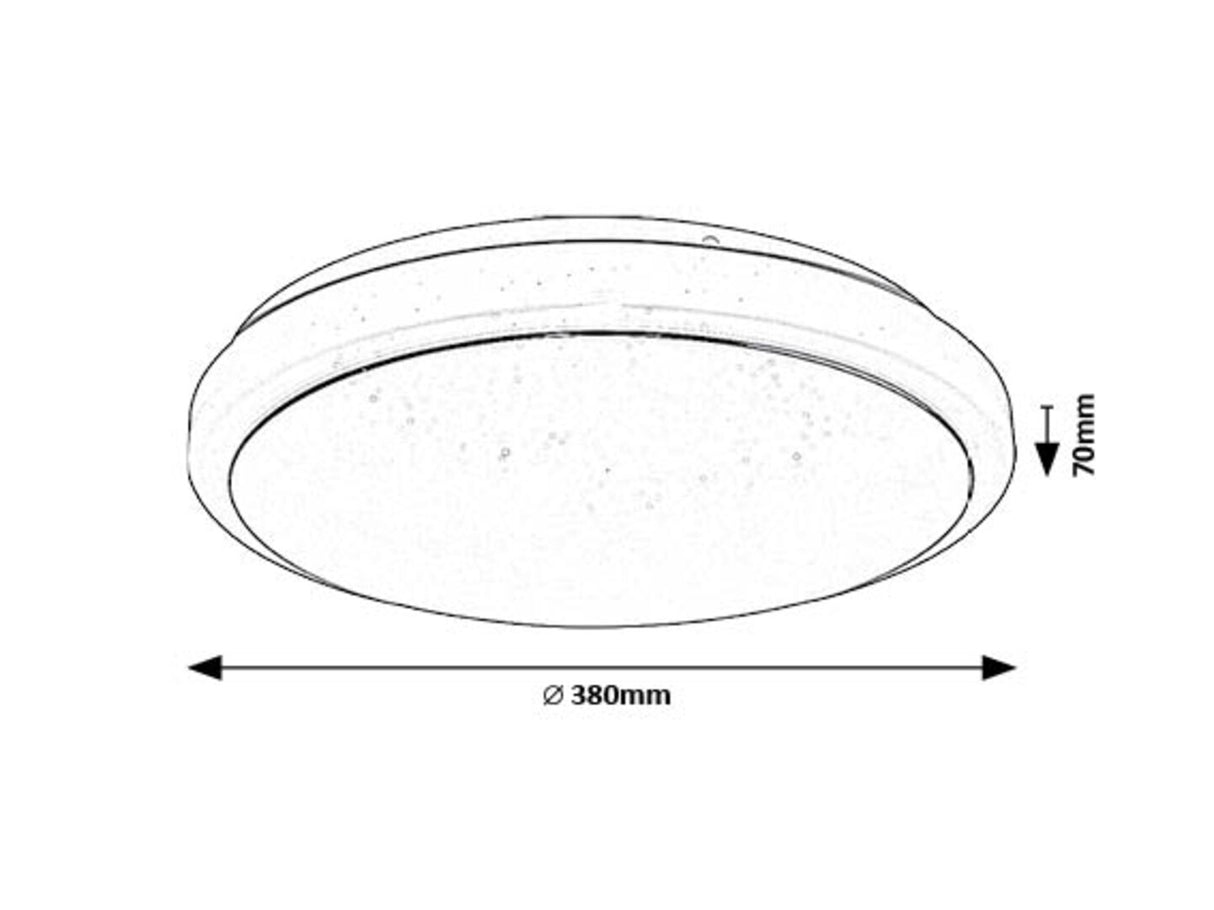 Plafoniera LED Trevor 2, alb, 24W, 1800lm, 3000K, IP20, Rabalux, 71183