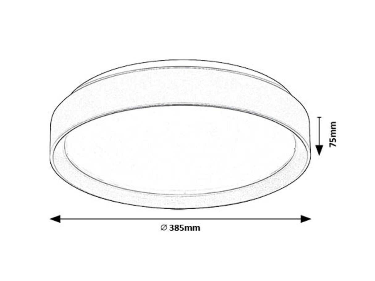 Plafoniera LED Liatris 2, gri, 24W, 1200lm, 3000K, IP20, Rabalux, 71185
