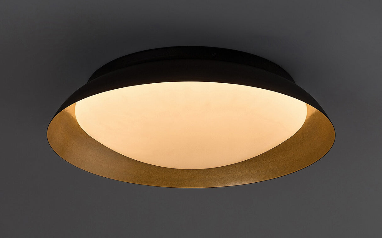 Plafoniera LED Hafsa, negru/auriu, 20W, 1080lm, 3000K, D.30cm, IP20, Rabalux, 71188