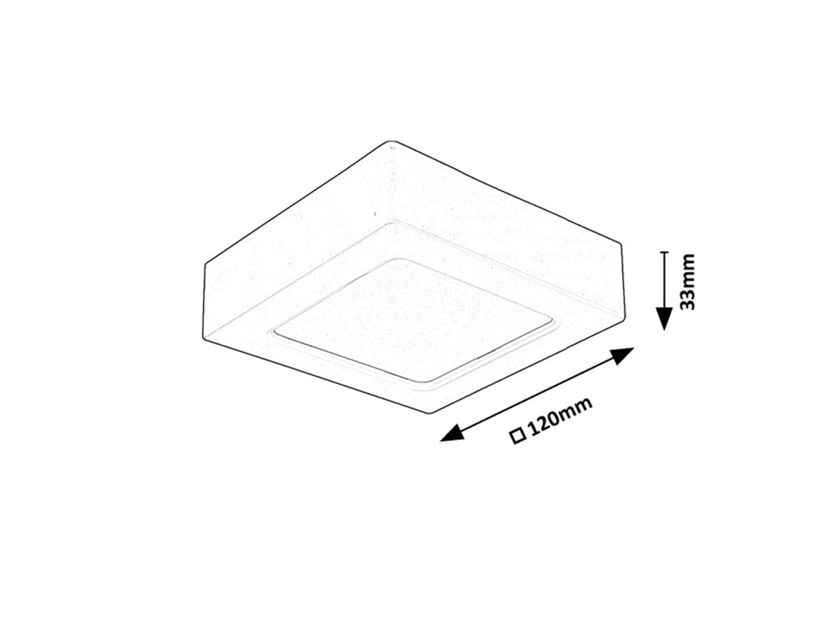 Plafoniera LED Shaun2, negru, 7W, 670lm, 3000K, IP20, Rabalux, 71213