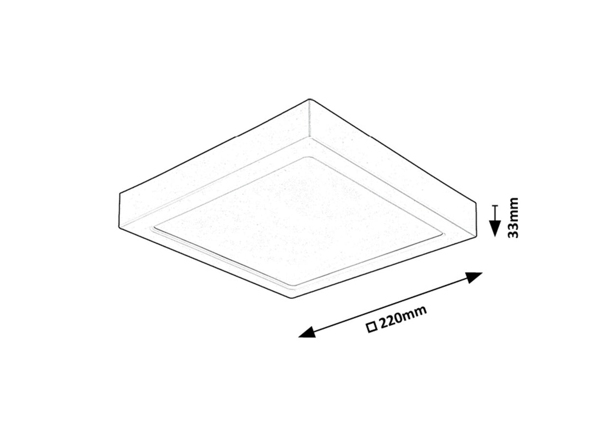 Plafoniera LED Shaun2, negru, 24W, 2400lm, 3000K, IP20, Rabalux, 71215